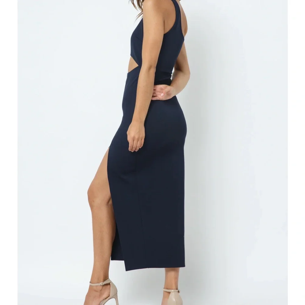 FORE Elegant Navy One-Shoulder Dress XS - Picture 7 of 8